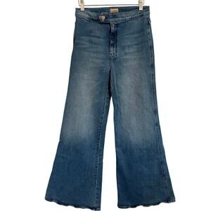 Mother The Tab Roller Skimp Jeans Out of Town Women’s Size 28 X 30 Flare Blue